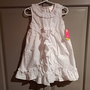 Okie Dokie white embroidered dress size 4T New